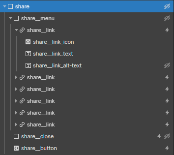 Share component structure